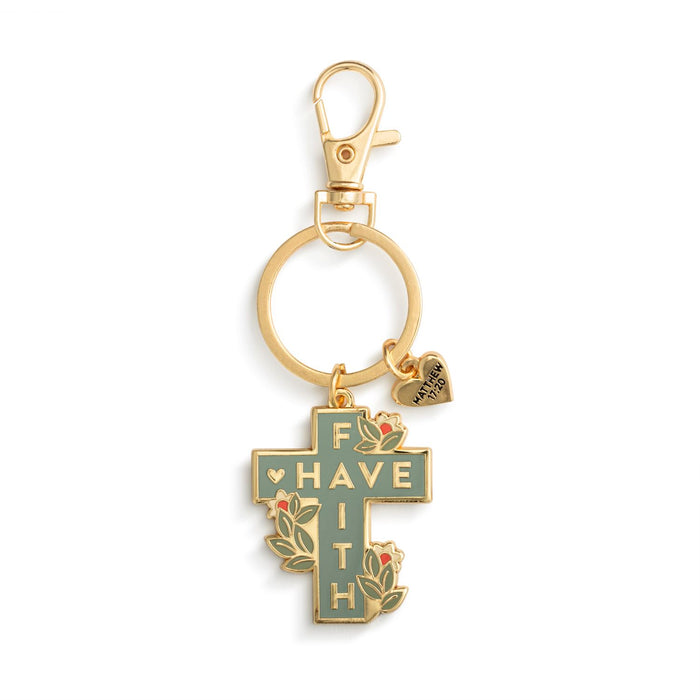 Sharing Kindness Cross Keychain