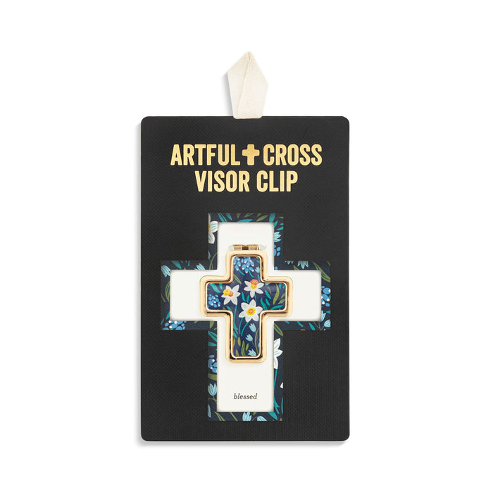 Artful Cross Blessed Visor Clip