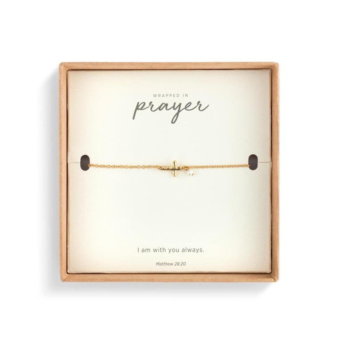 Bracelet with Dainty Cross Gold