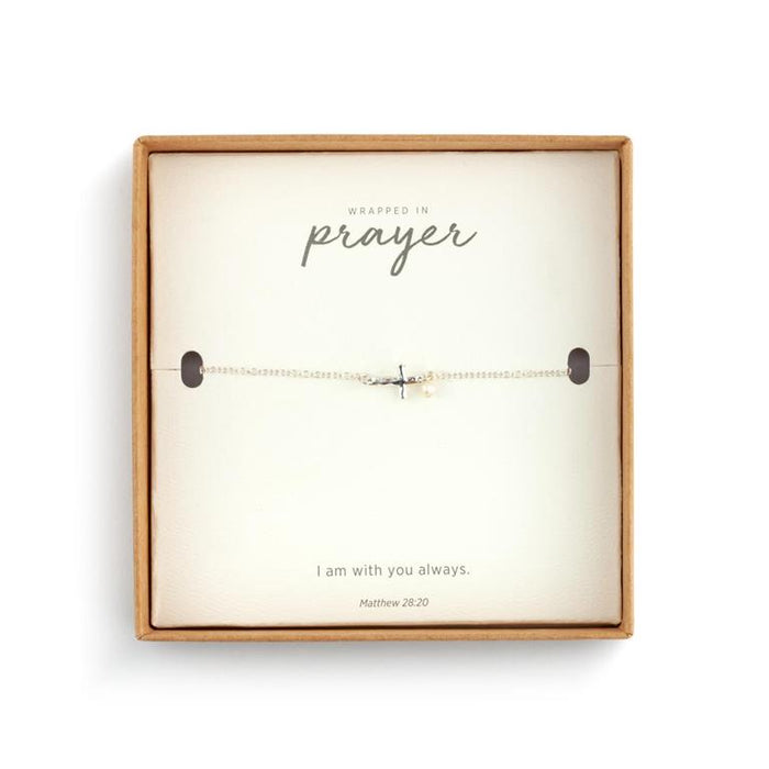 Bracelet with Dainty Cross Silver