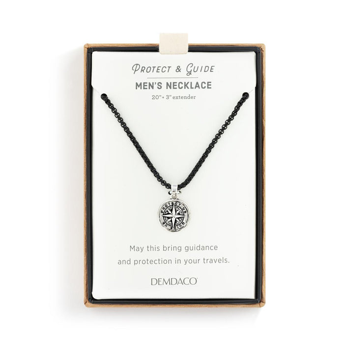 Men's Cross Black Necklace