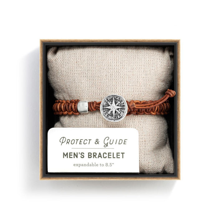 Men's Compass Brown Bracelet