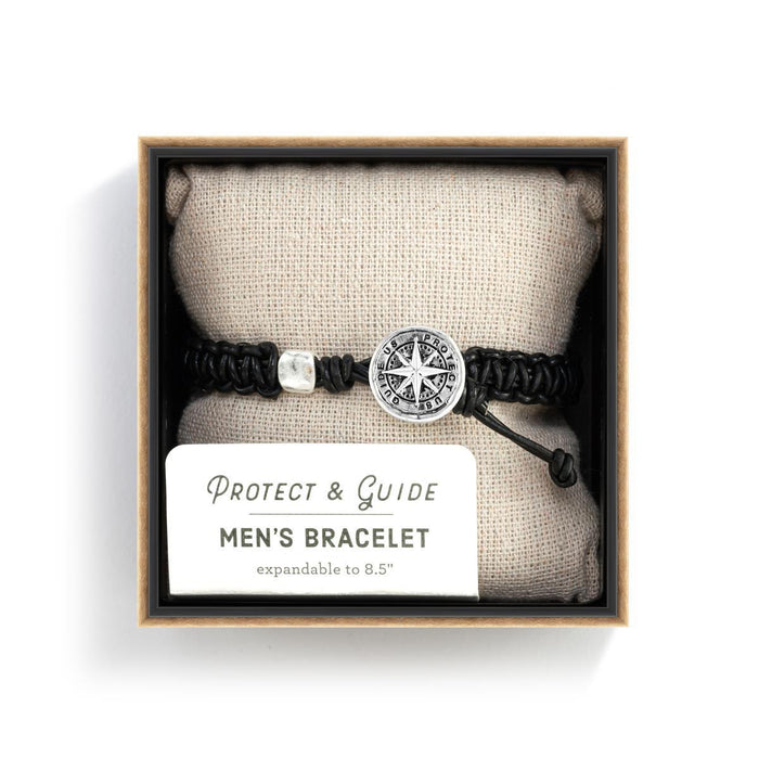 Men's Compass Black Bracelet