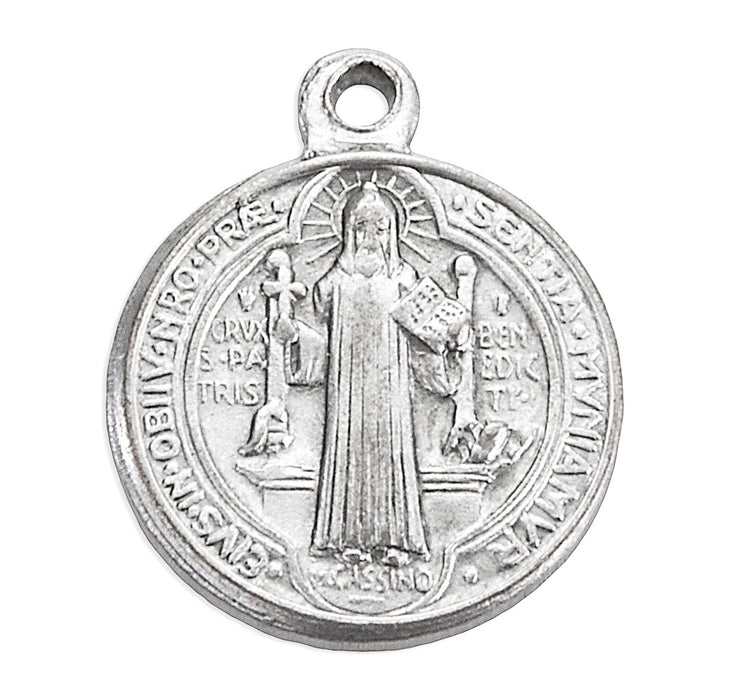 St. Benedict Jubilee 0.75" Medal in Antiqued Silver Finish