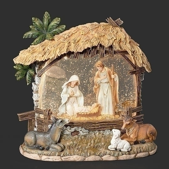 Nativity 8" High Lighted Snow Globe
