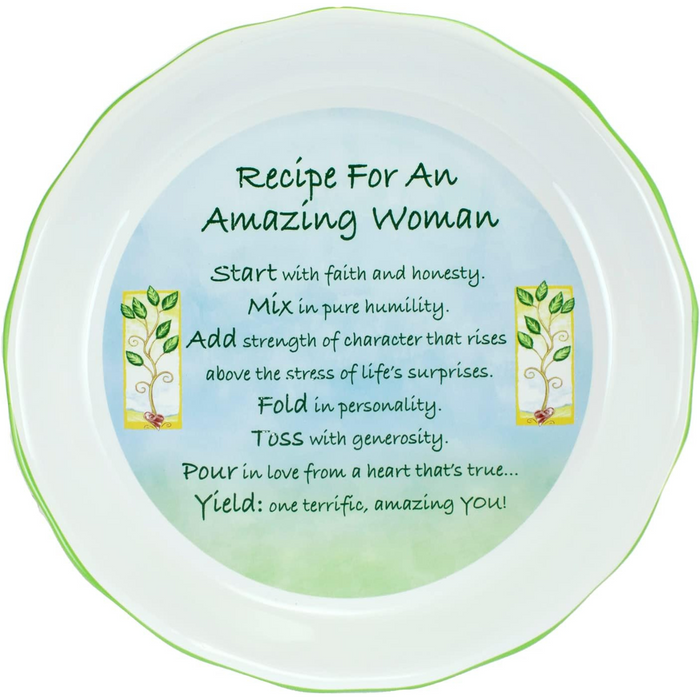 PIE PLATE - AMAZING WOMAN - 10.5"X2"