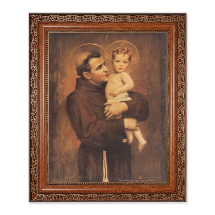 St Anthony 10" x 12" Ornate Wood Frame
