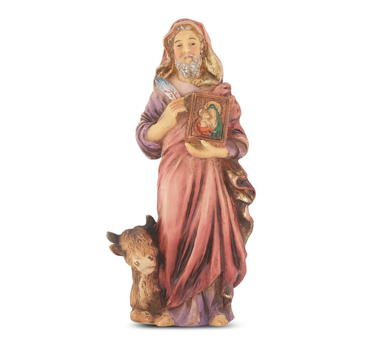 ST LUKE - 4" HAND PAINTED - PATRON SAINT STATUE