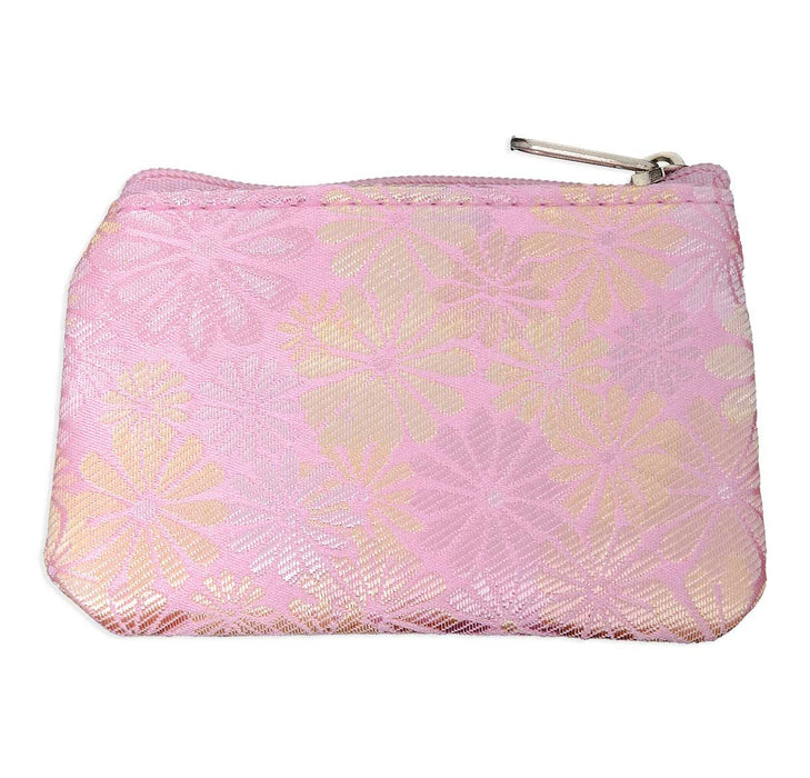 Rosary Case Pink Tapestry Fabric with Zipper