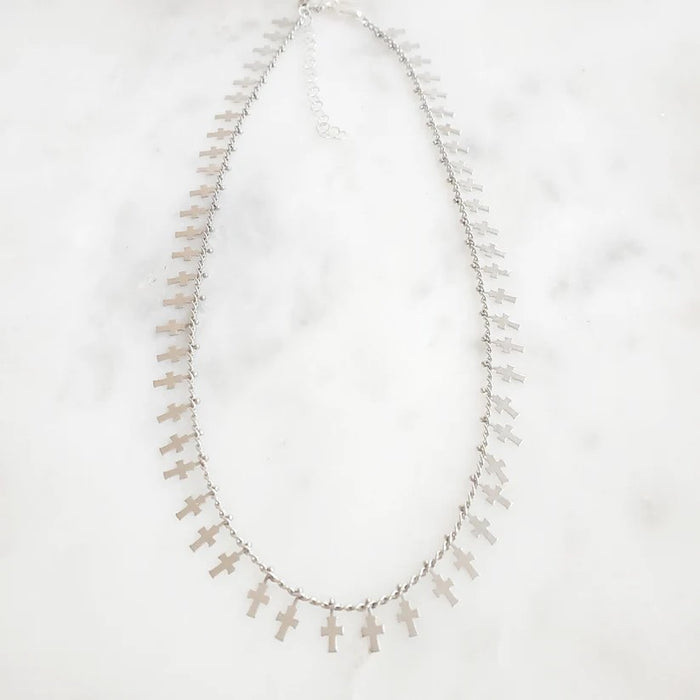 All Things Necklace Silver Tone 15.5" Chain