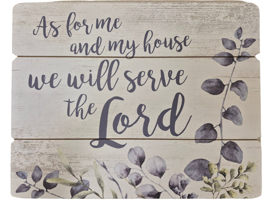 Wall Plaque "As for Me and My House"