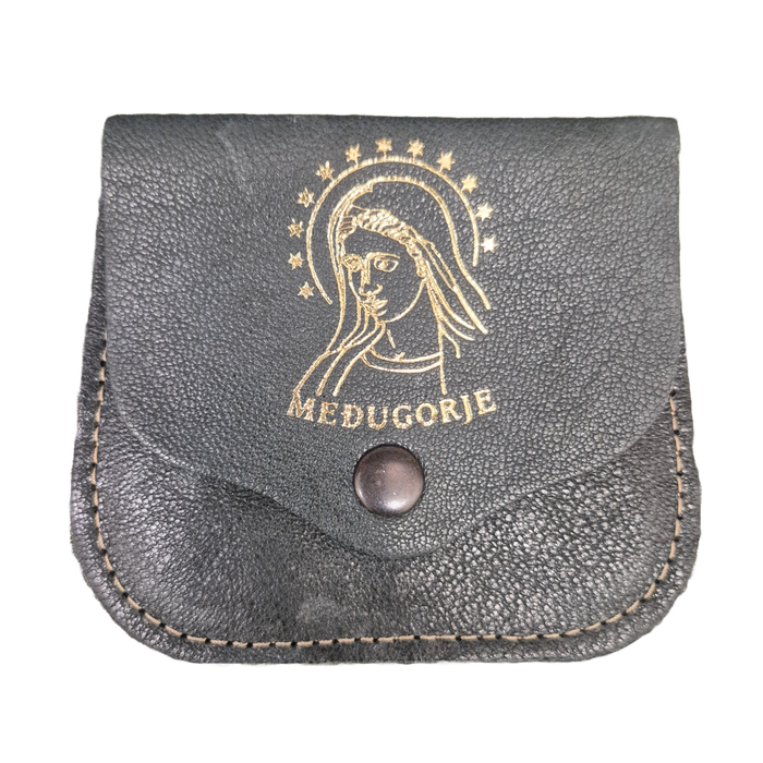 Leather Rosary Case From Medjugorje Multiple Colors