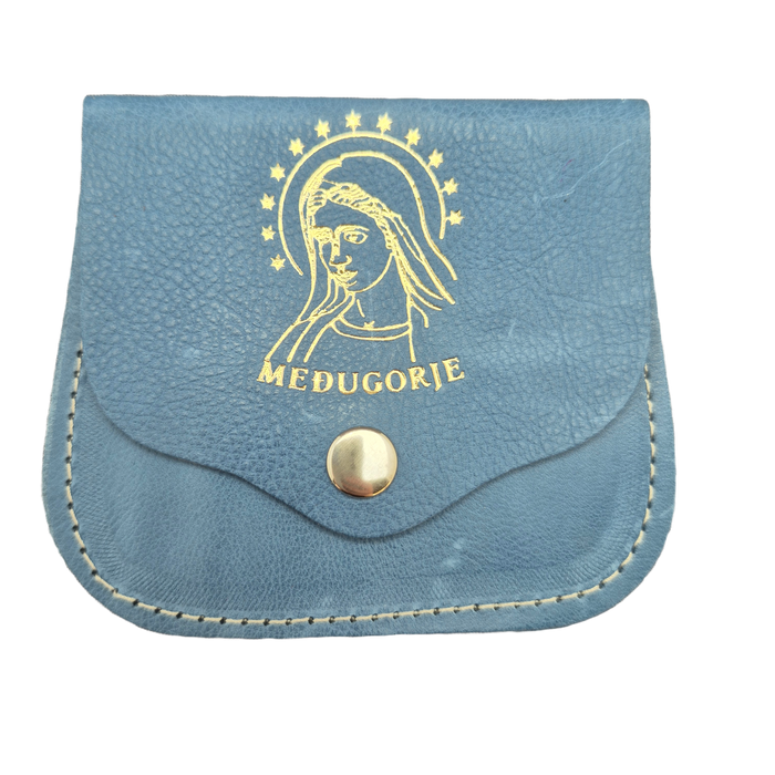 Leather Rosary Case From Medjugorje Multiple Colors