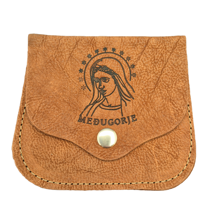 Leather Rosary Case From Medjugorje Multiple Colors
