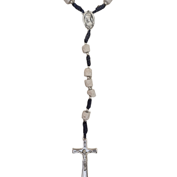 Rosary Medjugorje Stone Beads Navy Blue Cord