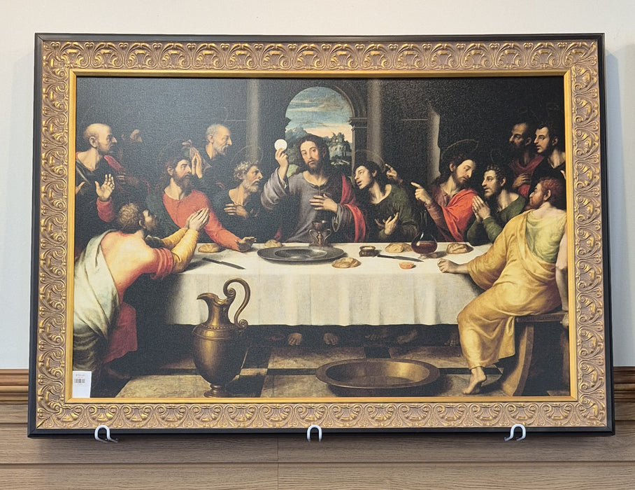 The Last Supper Juan De Juanes Framed Canvas