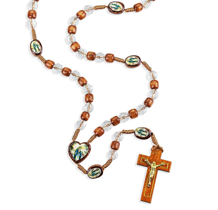 Rosary Our Lady of Grace Wooden Cord
