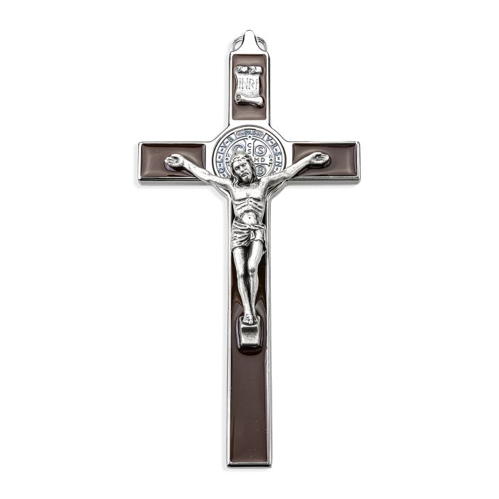 St Benedict Crucifix 8" Black Epoxied