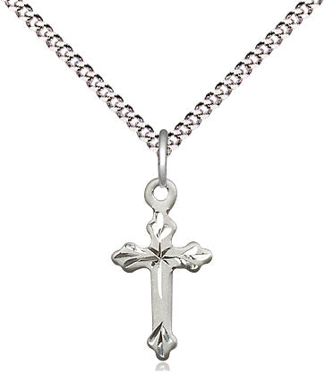 Engraved Cross Sterling Silver on 16" Chain