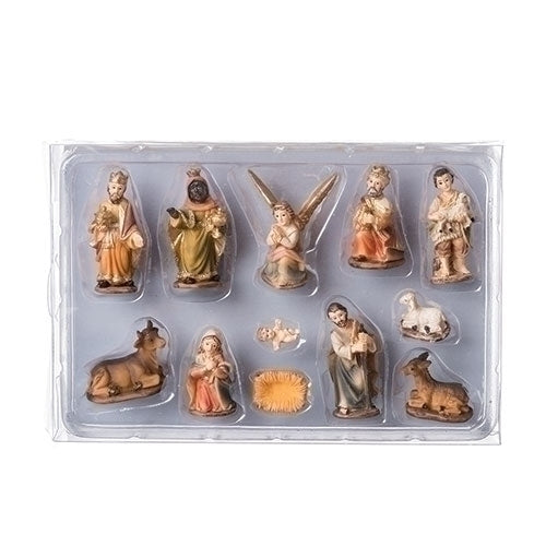 Nativity 12 Piece Set 2" High Earth Tone Colors
