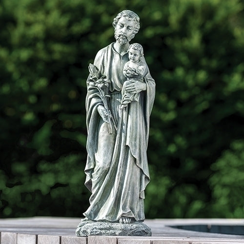 GARDEN STATUE - ST JOSEPH AND CHILD - 20" HIGH