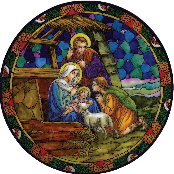 Suncatcher Sticker Nativity 5.75"