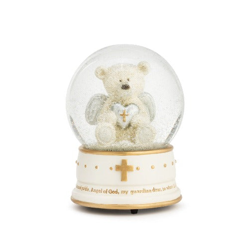 Musical Snow Globe My Guardian Angel Bear