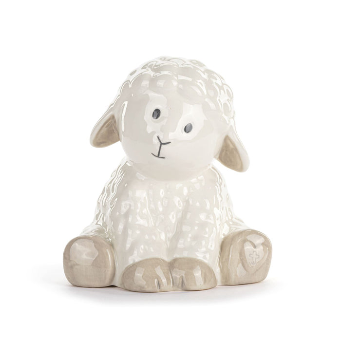 Ceramic Lamb Bank 6x6.5x6in