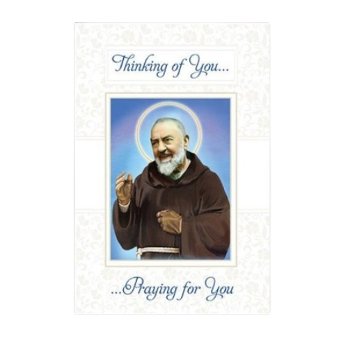 GREETING CARD - CARE - PRAYING FOR YOU - PADRE PIO