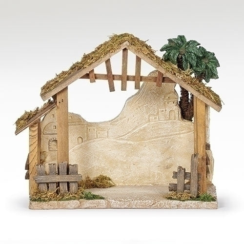 10.5" Stable with Bethlehem background by Fontanini