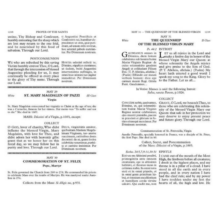 1962 ROMAN CATHOLIC DAILY MISSAL - LATIN & ENGLISH