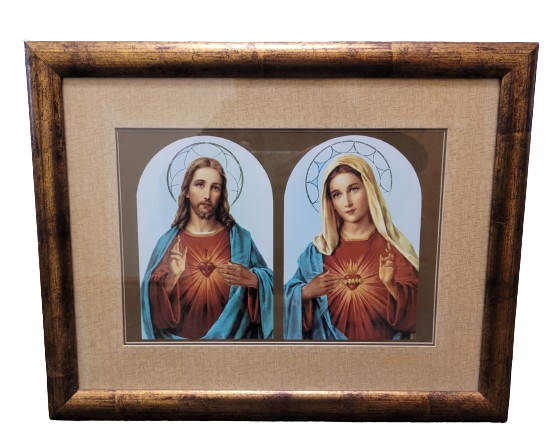 Sacred Hearts Arched Matte Frame 17" x 22"
