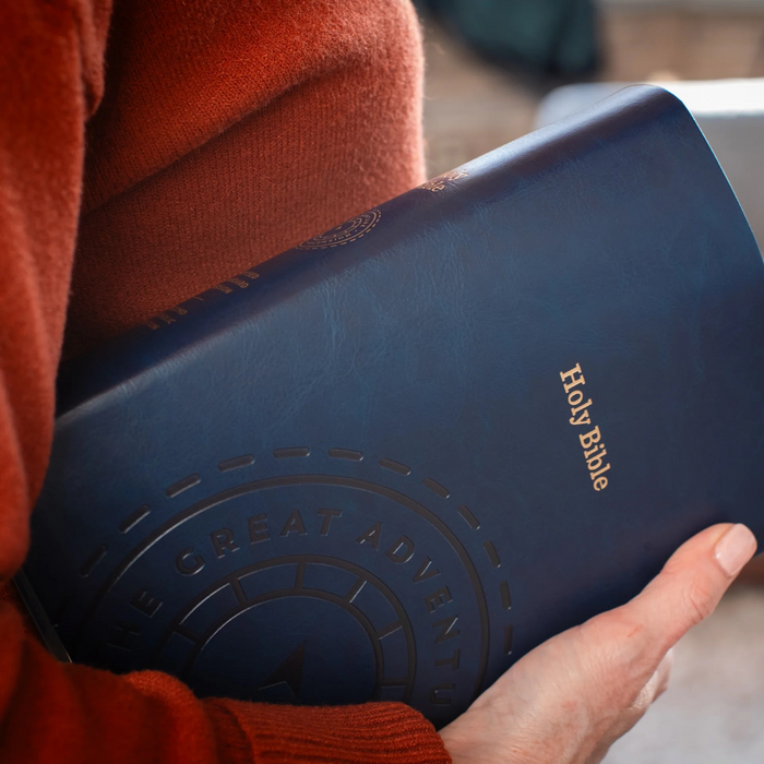 Great Adventure Catholic Bible in Navy Blue Imitation Leather