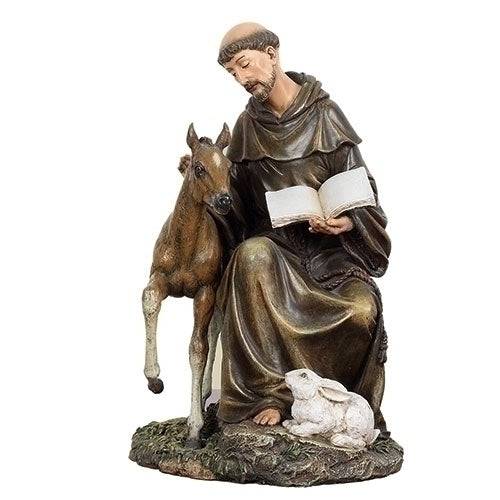8.5"H ST FRANCIS WITH HORSE