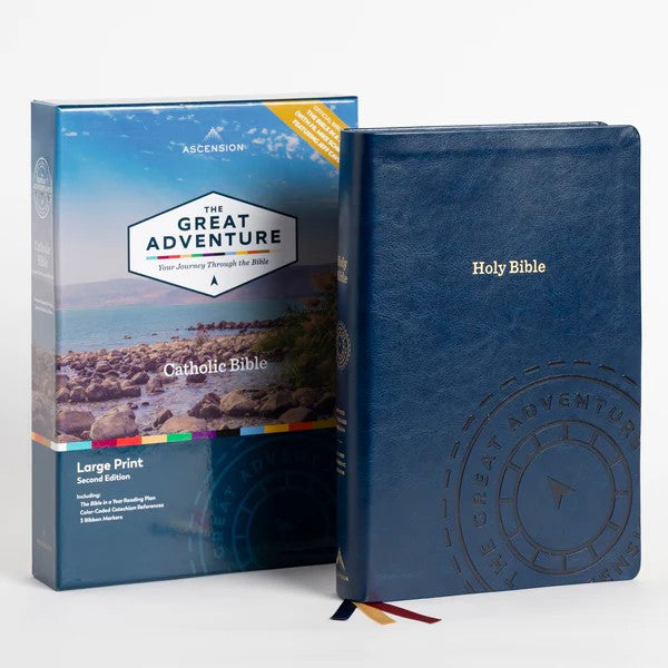 Great Adventure Catholic Bible - Large Print - Navy Blue