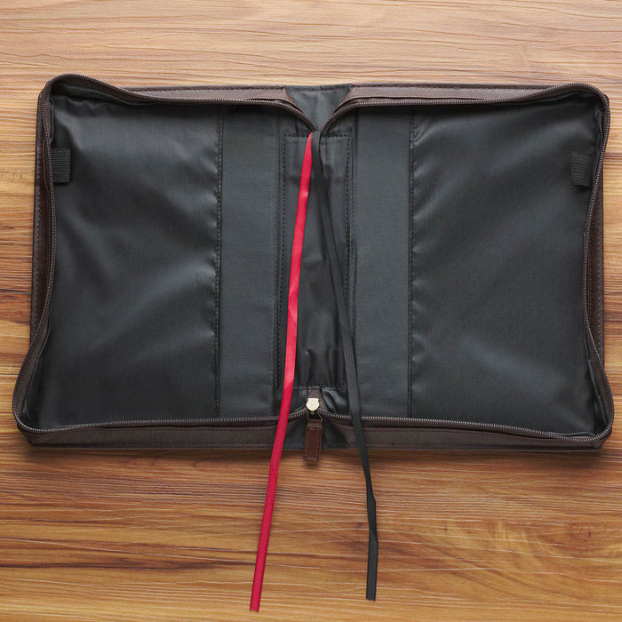 Bible Cover (M) Crown of Thorns Brown Faux Leather