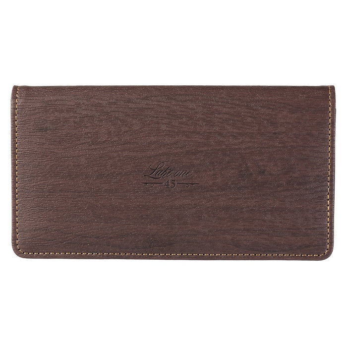 Checkbook Cover "Blessed" Pale Blue