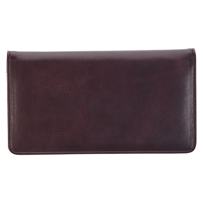 Checkbook Cover "Lord is My Strength & Song" Pink