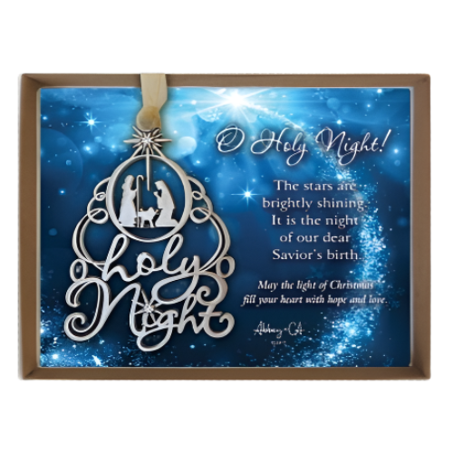 ORNAMENT - O HOLY NIGHT - 2.5" X 3.5"