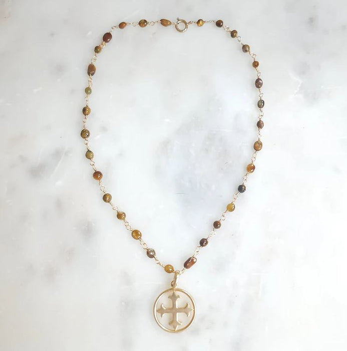 You Are Enough Choker with Cross