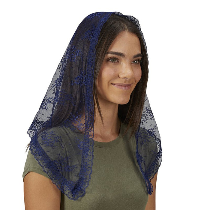 Traditional Blue Chapel Veil