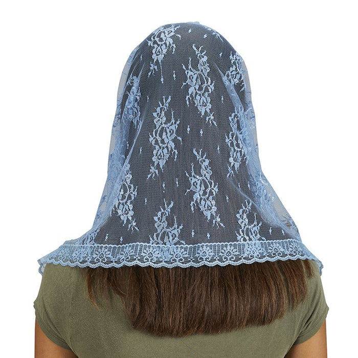 Light Blue Infinity Chapel Veil