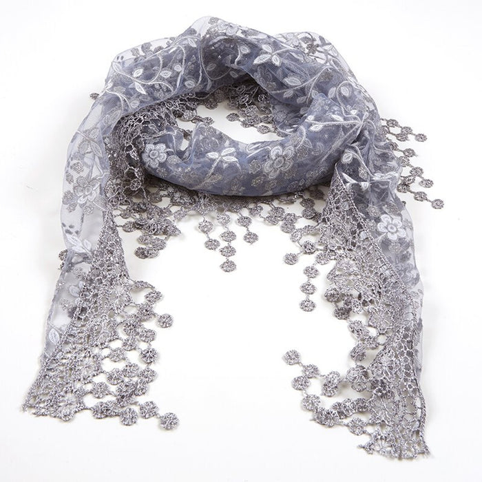 Gray Chapel Veil with Tassels
