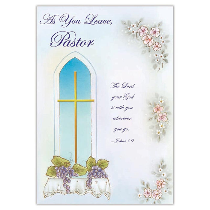 As You Leave Pastor Greeting Card
