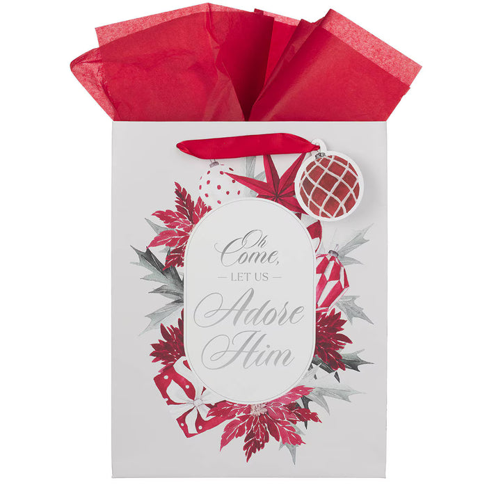 Gift Bag (L) Adore Him Red Poinsettia