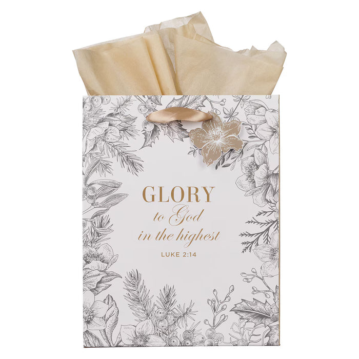 Gift Bag (M) Glory to God Winter Botanical