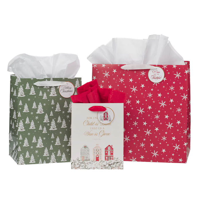 Gift Bag Set Home For The Holidays