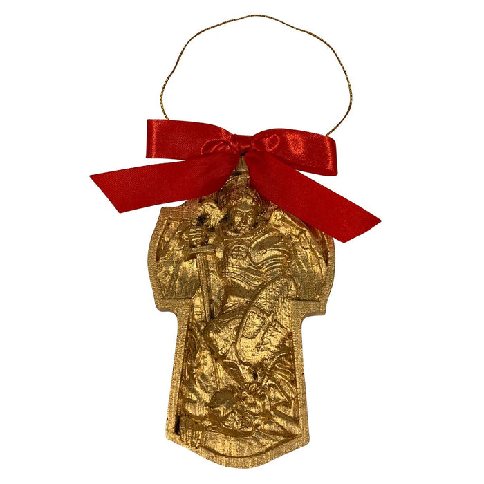 St. Michael the Archangel Cross Christmas Ornament