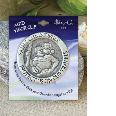 VISOR CLIP ST CHRISTOPHER PROTECT US