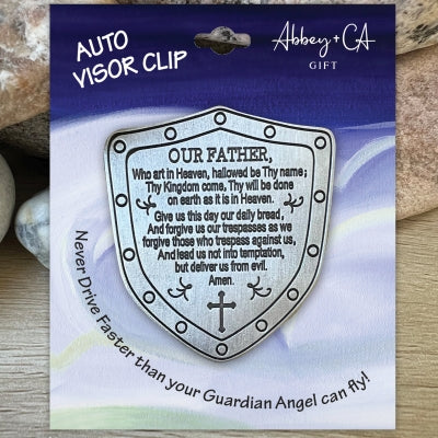 VISOR CLIP LORD'S PRAYER SHIELD
